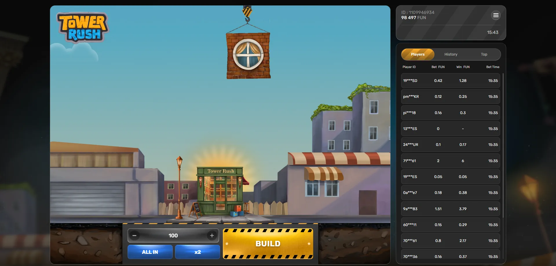 Tower Rush démo gratuite — testez sans inscription en Côte d'Ivoire