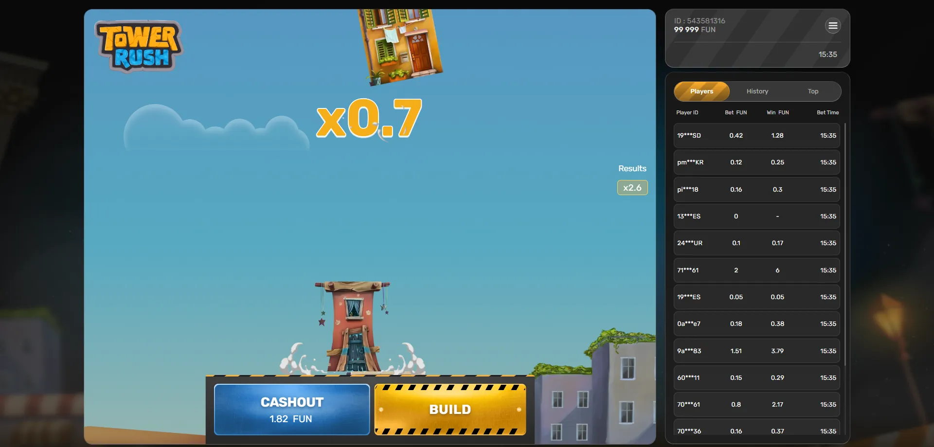 Tower Rush sur 1Win Casino — présentation du jeu en 2026